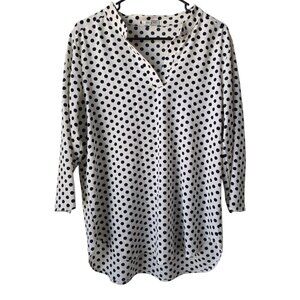 Profile Apparel Polka Dot V-Neck Tunic Blouse